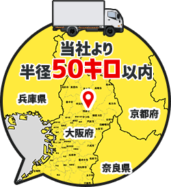 当社より半径50キロ以内