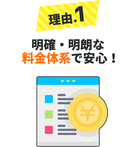 POINT.1/明確・明朗な料金体系で安心!